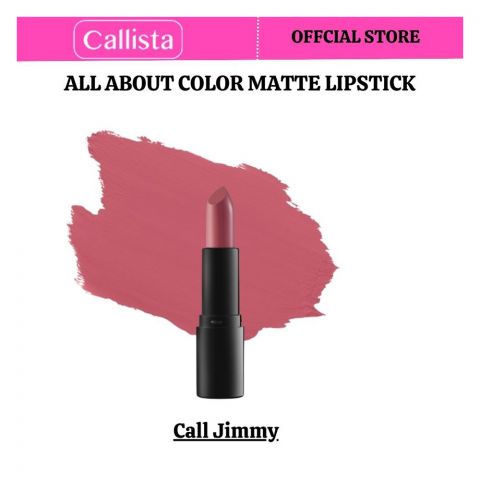 Callista All About Color Matte Lipstick, Vegan, Macadamia Oil, Vitamin E & Cruelty Free, 4g, 508 Call Jimmy
