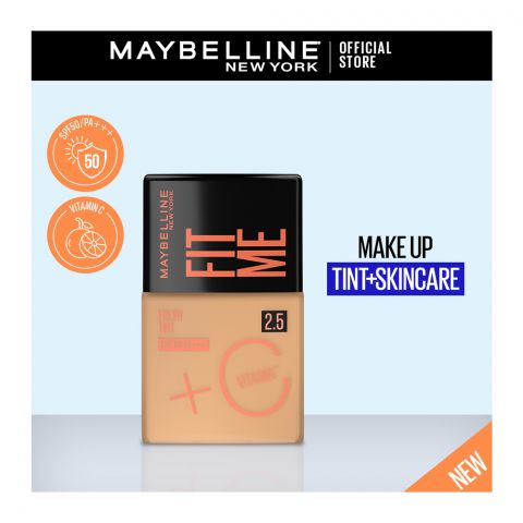 Maybelline Fit Me 2.5 Fresh Tint With SPF 50 & Vitamin C, Suitable For Sensitive Skin, Non Comedogenic, 30ml