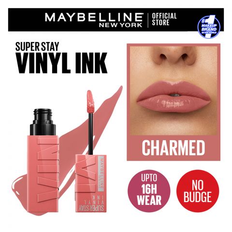 Maybelline Superstay Vinyl Ink Longwear Liquid Lipstick, 4.2ml, 100 Charmed