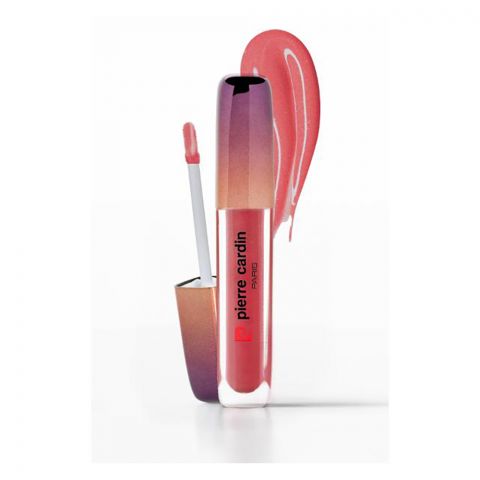 Pierre Cardin Shimmering Lip Gloss, Dazzling Gloss, Super Shine Pearls, Non Sticky, Shea Butter, Rosy Red