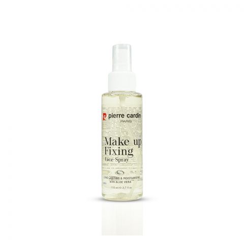 Pierre Cardin Paris Make Up Fixing Spray, Long Lasting And Moisturizing With Aloe Vera, 110ml