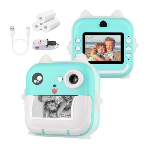 Inaaya Mini Camera With Printer, Insta Print, Video & Photo Capture, HD Screen, Sea Green, 101326