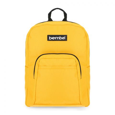 Bembel 13" Inch Solid Yellow Mini Backpack For Kids School Bag, 100222