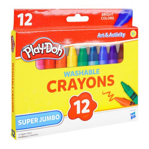 UBS Play-Doh Washable Crayons, 12 Crayons, For 3+ Children's