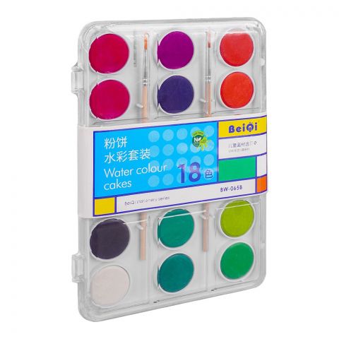 UBS Beiqi Assorted 18 Water Colors, BW065B-18