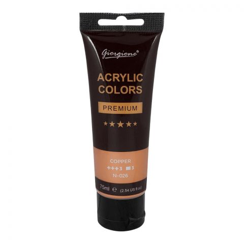 UBS Acrylic Paint Color Tube, Copper, 1-Pack, 75ml, G-AC75-26