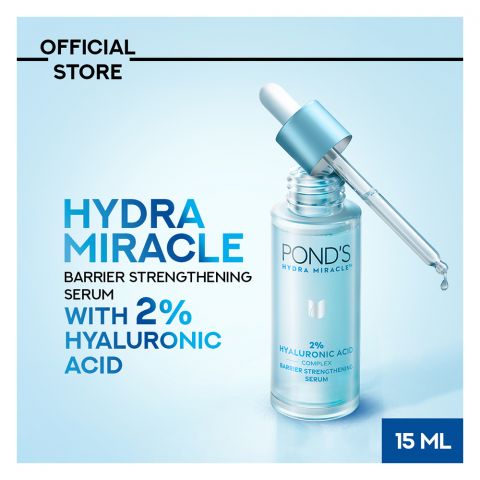 Pond's Hydra Miracle 2% Hyaluronic Acid Complex Barrier Strengthening Serum, 15ml