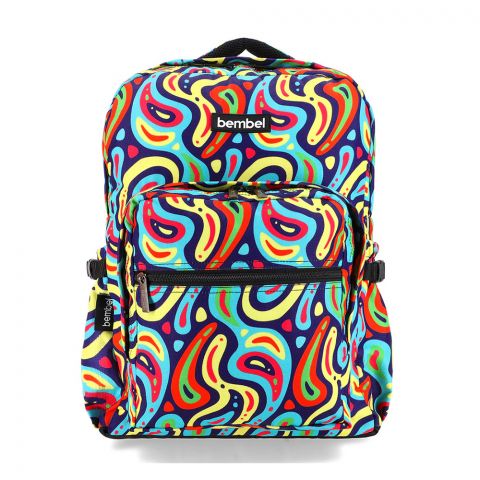 Bembel 18" Inch Groovy Backpack, Water Resistant, Polyester Fabric, Ideal For Grade 5-8, 100245