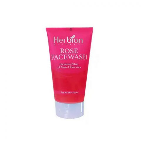 Herbion Rose and Aloe Vera Hydrating Face Wash, For All Skin Types, 100ml