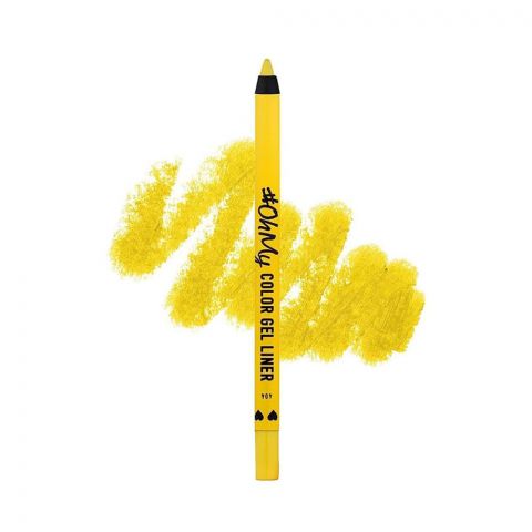 LAMEL OhMy Color Gel Eye Liner, Waterproof, Long-Lasting, 1.4g, 404 Yellow