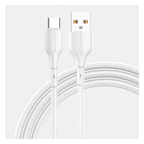 West Point 25W Charge & Sync Fast Charging Type-C Data Cable, White, WP-346