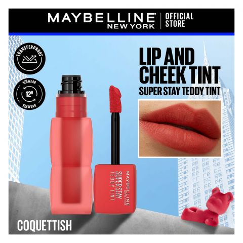 Maybelline New York Superstay Teddy Tint, Lip and Cheek Color, 5ml, 30 Coquettish