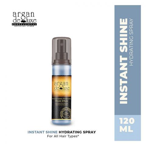 Argan De Luxe Instantshine Hydrating Hair Spray, 120ml