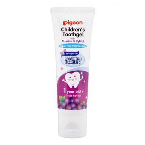 Pigeon Grape Flavour Fluoride & Xylitol Children’s Toothgel, 45g