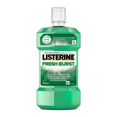 Listerine Fresh Burst Antiseptic Mouth Wash, 500ml