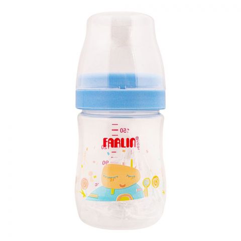 Farlin Silky PP Wide Neck Feeding Bottle, 0m+, 150ml/5oz, Blue, AB-41015-B