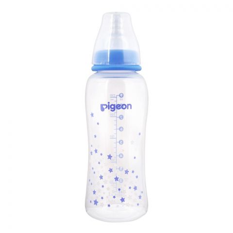 Pigeon Flexible Premium Slim Neck Feeding Bottle, 4m+, Blue, 250ml/8oz, A78284