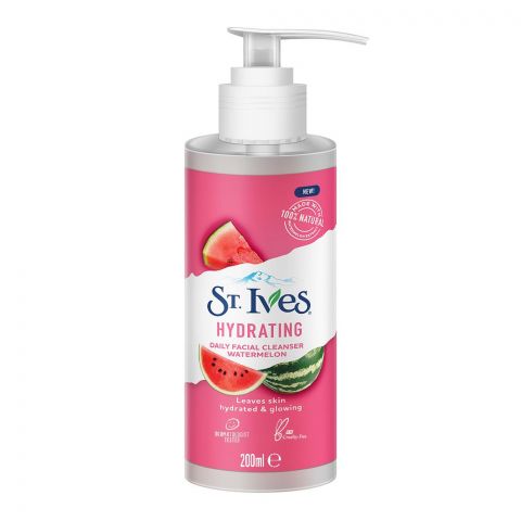 St. Ives Hydrating Watermelon Daily Facial Cleanser, Paraben & Oil Free, 200ml