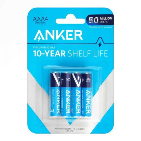 Anker Long Lasting Alkaline Non-Rechargeable Batteries, AAA2, B1820H12