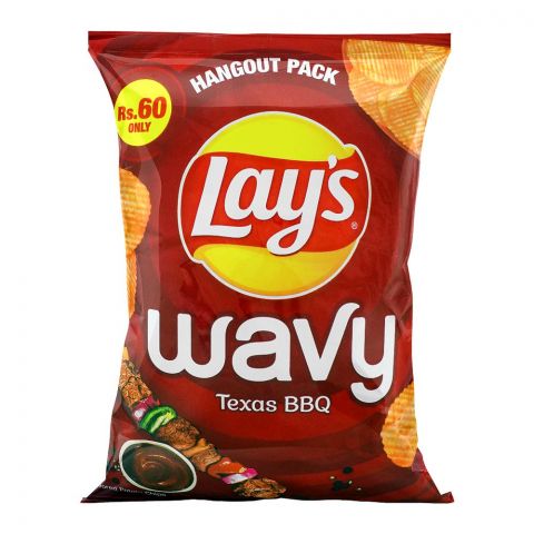 Lay's Wavy BBQ Potato Chips, 52g
