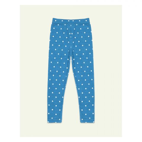 IXAMPLE Girls Jersey Polka Dots Trouser, Teal Green, IXGBT 86107