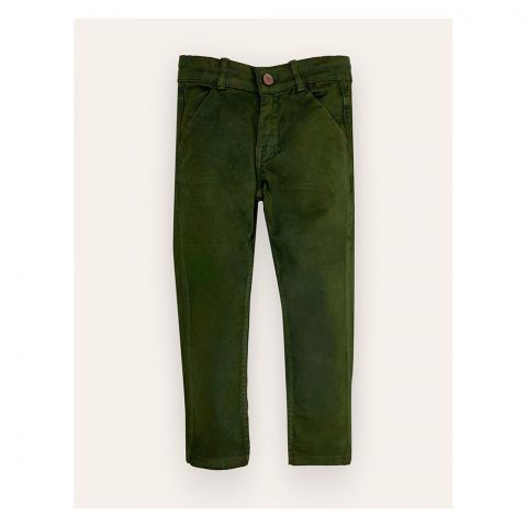 IXAMPLE Boys Olive Stretch Trouser