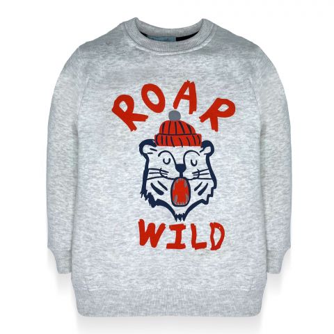 IXAMPLE Boys Oatmeal Roar Wild Sweatshirt, Oatmeal, IXWBSS 650121