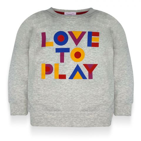 IXAMPLE Girls Love To Play Sweatshirt, Oatmeal, IXWGSS 740161