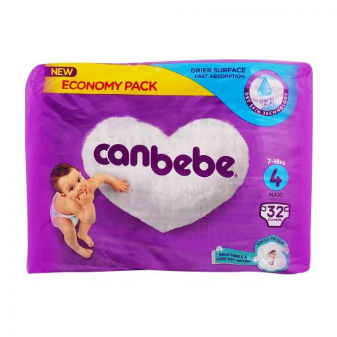 Canbebe Comfort Dry Maxi No. 04, 7-18 KG, 32-Pack