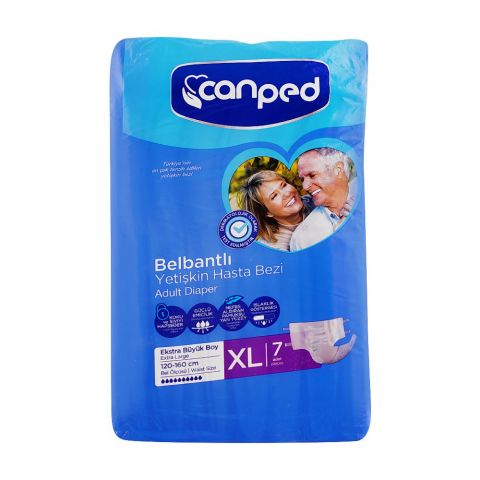Canped Adult Diaper, Extra Large, 120-160cm, 7-Pack