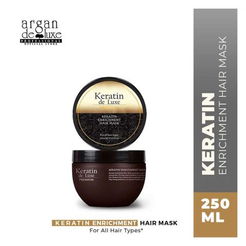 Keratin De Luxe Premium Keratin Enrichment Hair Mask, For All Hair Types, 250ml