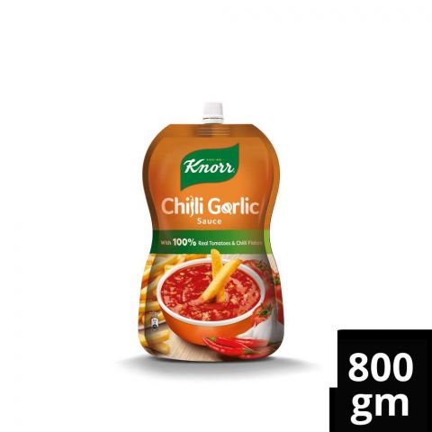 Knorr Chilli Garlic Sauce Pouch 800g, 100% Real Tomatoes & Chilli Flakes, Save Rs.30/-