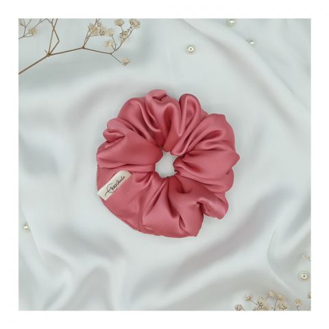 Sandeela Silk/Chiffon Classic Scrunchies Pink, M03-02-1001