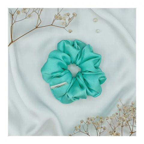 Sandeela Silk/Chiffon Classic Scrunchies Sea Green, M03-02-1007