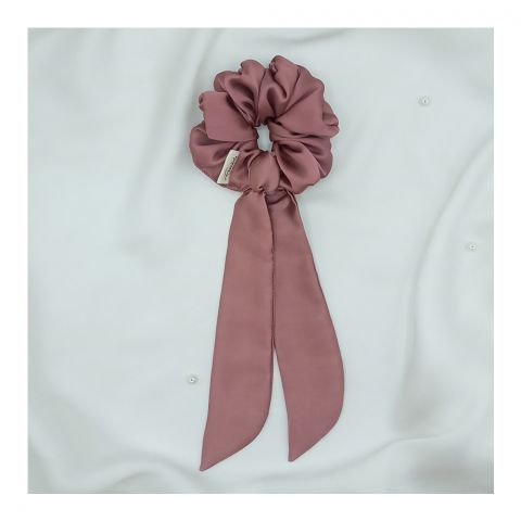 Sandeela Silk/Chiffon Bow Scrunchies Lilac, M07-02-1030