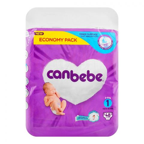 Canbebe Comfort Dry New Born No. 01, 2-5 KG, 48-Pack