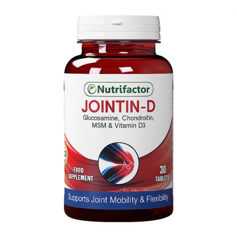 Nutrifactor Jointin-D MSM & Vitamin D3 Bone & Joint Health Food Supplement, 30 Tablets