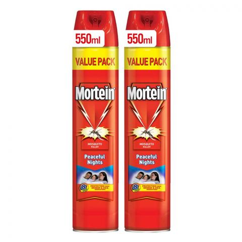 Mortein Odourless Flying Insect Spray, 2X Faster 2x550ml, Save Rs. 200
