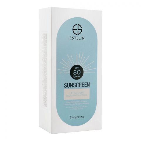 Estelin Ultra-Light Hydrating Invisible SPF-80 Sunscreen, 100g