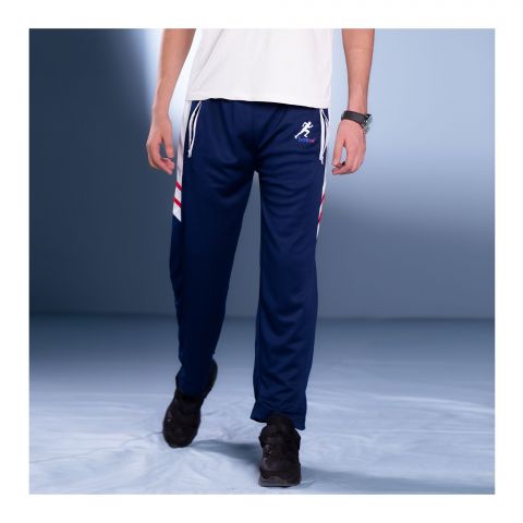 Basix Moisture Wicking Sport Trouser Navy With White Accents, ST-705