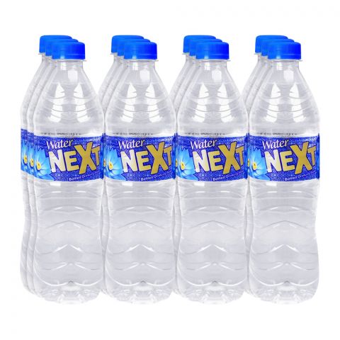 NEXT Drinking Water Pet Bottle, 600ml, Pack of 12