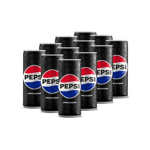 Pepsi Zero Sugar Can, 250ml, 12-Pieces