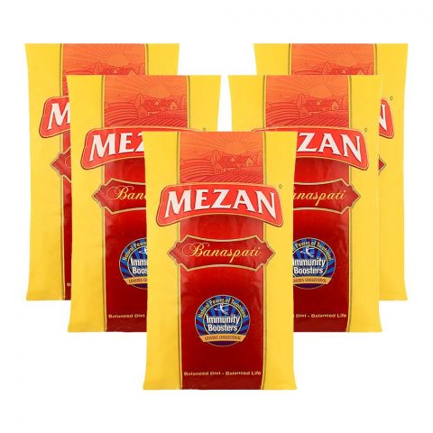 Mezan Banaspati Ghee, 1kg Each, 5-Pack