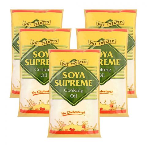 Soya Supreme Cooking Oil, 1 Liter Each, 5-Pack