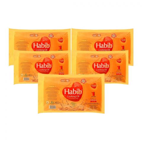 Habib Cooking Oil, 1 Liter Each, 5-Pack
