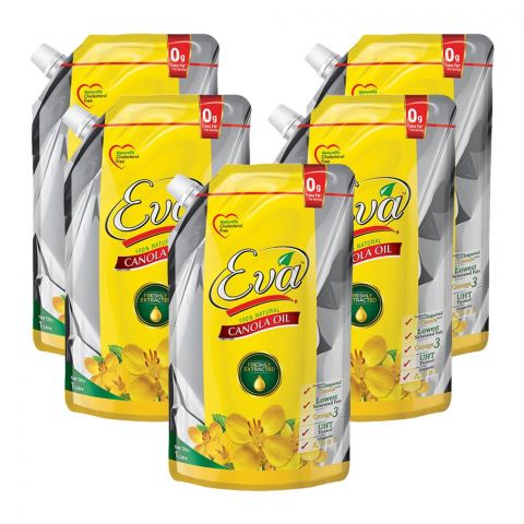 Eva Canola Oil, 1 Liter Each, 5-Pack