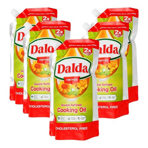 Dalda Cooking Oil, 1 Liter Each, 5-Pack