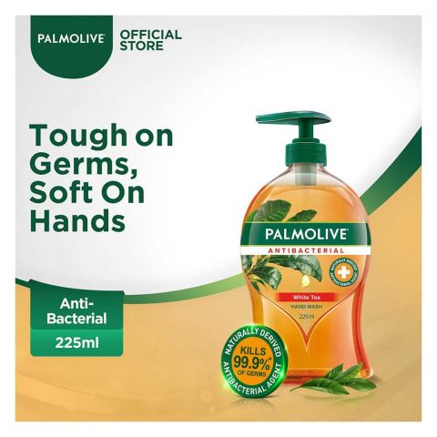 Palmolive Antibacterial White Tea Hand Wash, 225ml