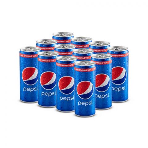 Pepsi Can Local 250ml, 12 Pieces