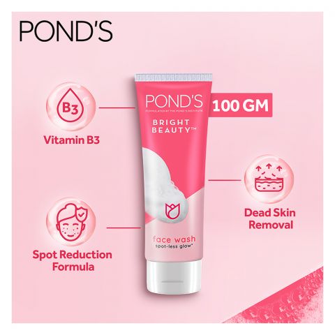 Pond's Bright Beauty Spot-Less Glow Face Wash, 100g